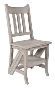 Gray Library Chair Stepladder