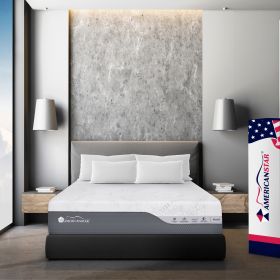 Primerest Lux Queen, 13.5" Hybrid Latex Like Feel, Ventilated Charcoal Memory Foam with Ice Feel Cooling Knitted Fabric