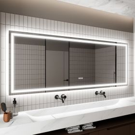 LED Bathroom Mirror, 32x84 inch Bathroom Vanity Mirrors with Lights, Mirrors for Wall with Smart Touch Button, Anti-Fog, Memory Function