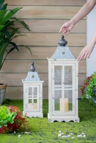 Wooden Candle Lantern Decorative, Hurricane Lantern Holder Decor for Indoor Outdoor, Home Garden Wedding