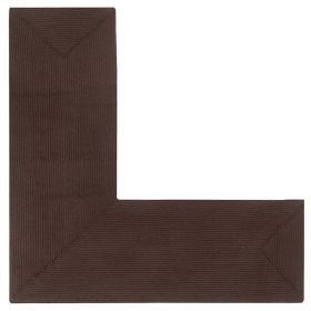 Alpine Solid Collection (Color: Chocolate Solid, size: 24" x 48" x 48" L-Shape)