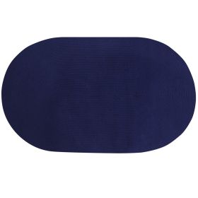 Alpine Solid Collection (Color: Navy Solid, size: 88" x 112" Oval)