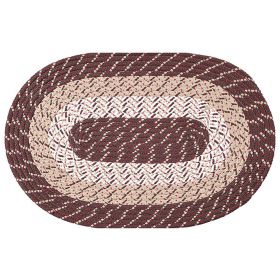 Country Stripe Collection (Color: Brown Stripe, size: 30" x 50" Oval)