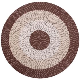 Country Stripe Collection (Color: Brown Stripe, size: 96" Round)
