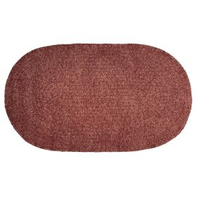 Chenille Solid Collection (Color: Mauve, size: 22" x 40" Oval)