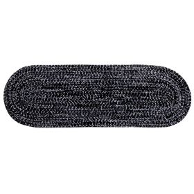 Chenille Tweed Collection (Color: Black/Gray, size: 24" x 72" Runner)