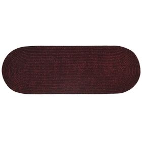 Chenille Solid Collection (Color: Burgundy, size: 24" x 72" Runner)