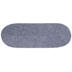 Chenille Solid Collection (Color: Gray, size: 24" x 72" Runner)