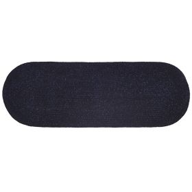 Chenille Solid Collection (Color: Navy, size: 24" x 72" Runner)