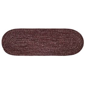Chenille Tweed Collection (Color: Burgundy/Mauve, size: 24" x 108" Runner)