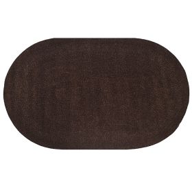 Chenille Solid Collection (Color: Chestnut, size: 30" x 50" Oval)