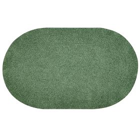 Chenille Solid Collection (Color: Diluth Green, size: 30" x 50" Oval)