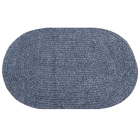 Chenille Solid Collection (Color: Gray, size: 30" x 50" Oval)