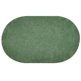 Chenille Solid Collection (Color: Diluth Green, size: 42" x 66" Oval)