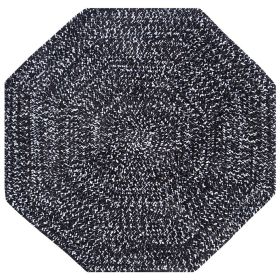 Chenille Tweed Collection (Color: Black/Gray, size: 72" Octagonal)
