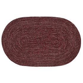 Chenille Tweed Collection (Color: Burgundy/Mauve, size: 96" x 120" Oval)