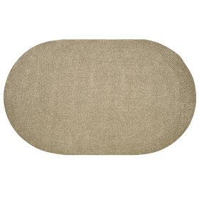Chenille Solid Collection (Color: Dove, size: 96" x 120" Oval)