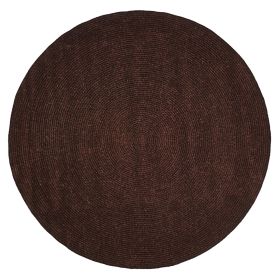 Chenille Solid Collection (Color: Chestnut, size: 96" Round)