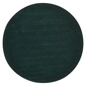 Chenille Solid Collection (Color: Emerald Green, size: 96" Round)
