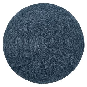 Chenille Solid Collection (Color: Gray, size: 96" Round)