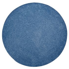 Chenille Solid Collection (Color: Smoke Blue, size: 96" Round)