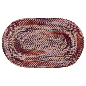 Ombre Chenille Collection (Color: Burgundy, size: 27" x 45" Oval)