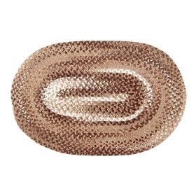 Ombre Chenille Collection (Color: Brown, size: 60" x 84" Oval)