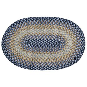 Woodbridge Oval Collection (Color: Blue, size: 42" x 66" Oval)