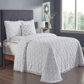 Charleston Collection (Color: White, size: King Bedspread Set)