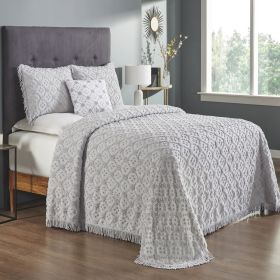 Charleston Collection (Color: Gray, size: Queen Bedspread Set)