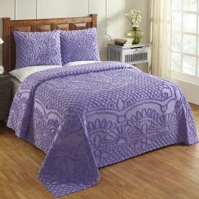 Trevor Collection (Color: Lavender, size: Queen Bedspread Set)