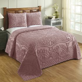 Trevor Collection (Color: Pink, size: Queen Bedspread Set)